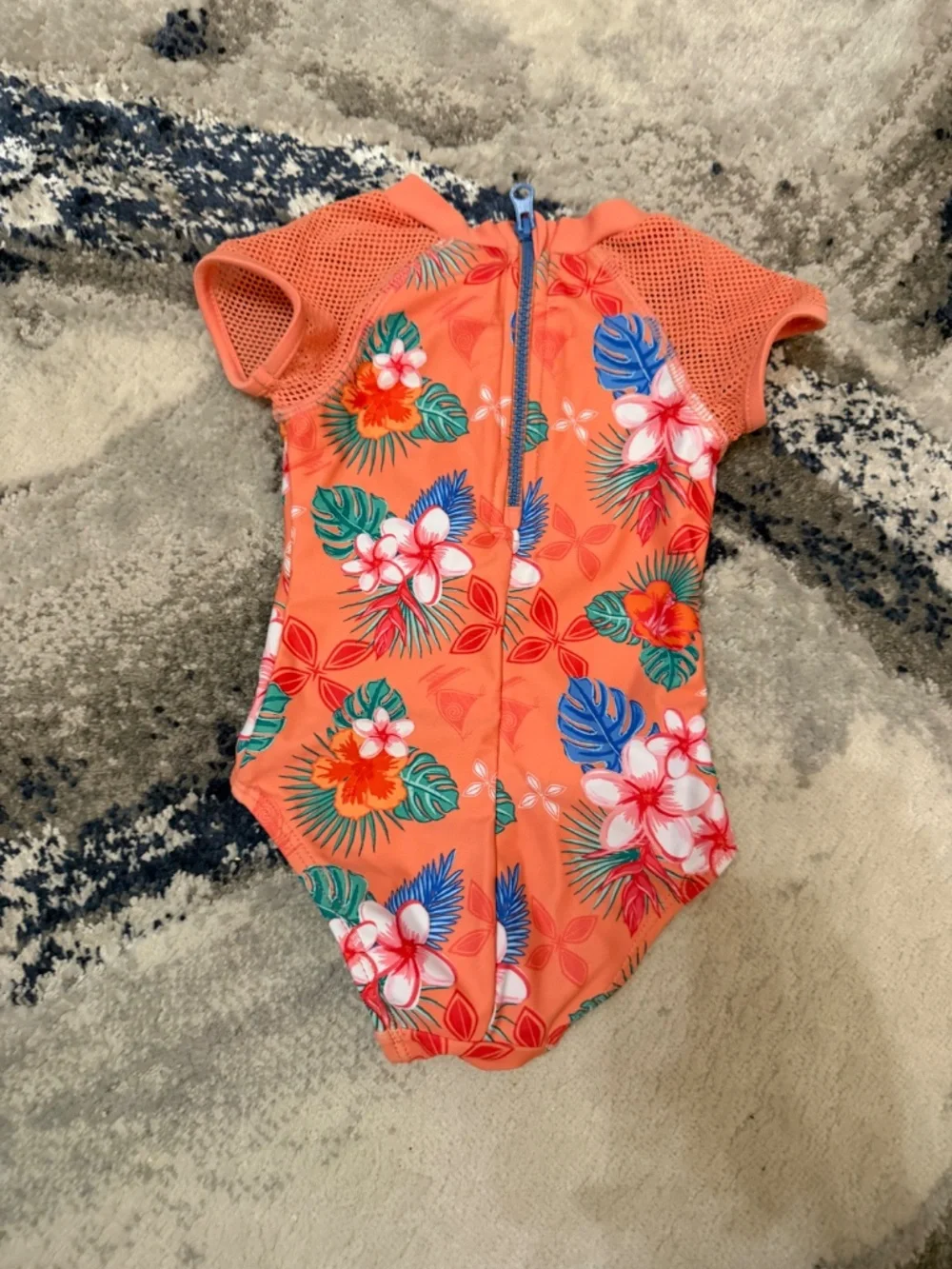Disney Moana Girls Tropical One Piece Swimsuit - Size 2